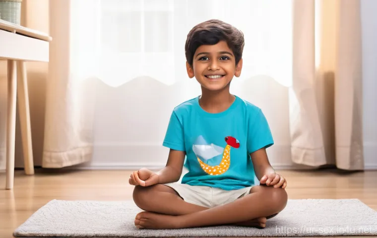 성교육과 성폭력 예방 - The daughter is sitting comfortably on a soft rug, wearing clean, light-colored shorts and a t-shirt...