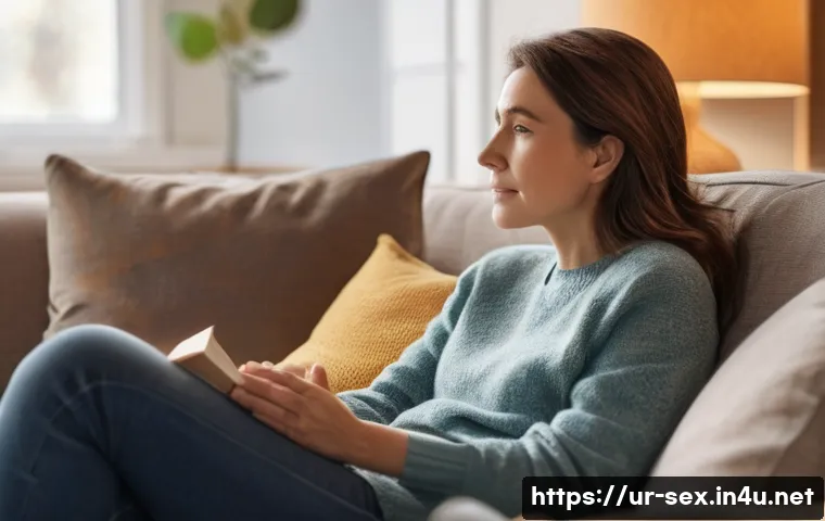 성교육과 성범죄 예방 - **Prompt:** A heartwarming scene of a caring mother, around 30-40 years old, sitting comfortably on ...